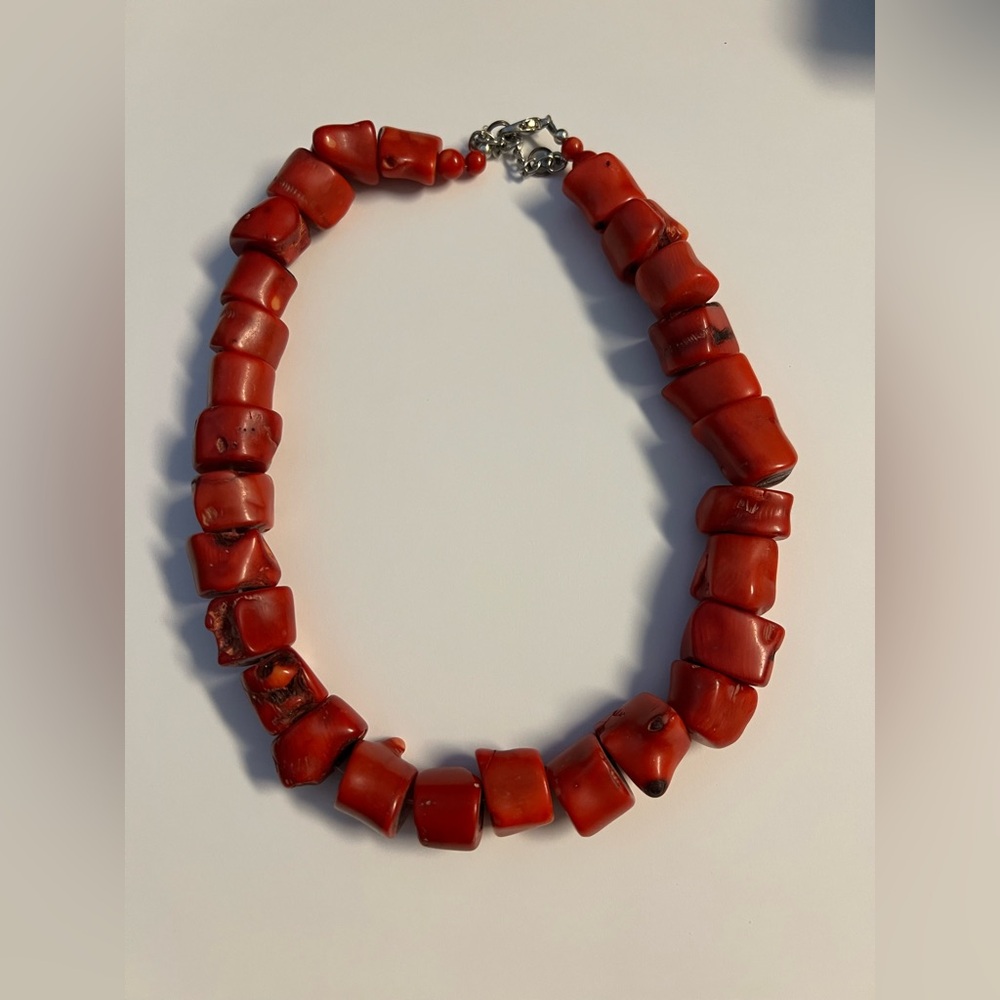 Vintage Red Coral Necklace